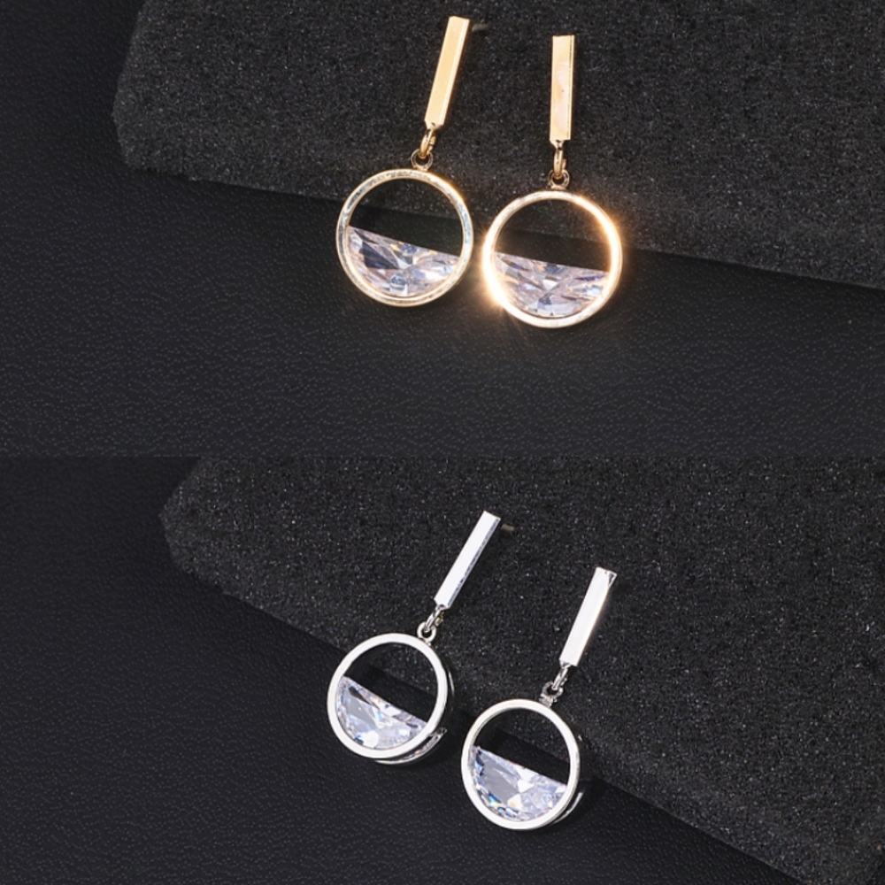Water Illusion CZ Silver Plated Earring Dangles